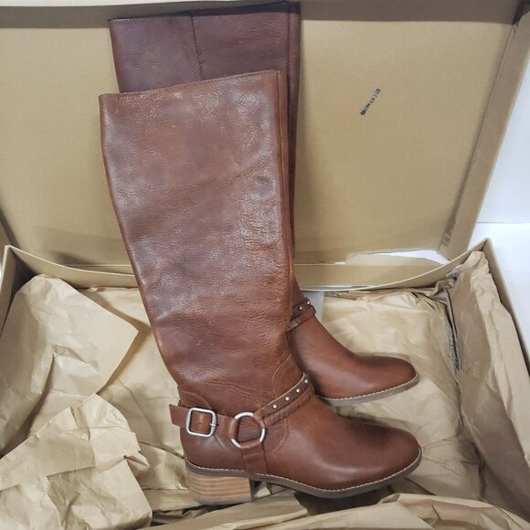 Lucky Brand Women's Karesi Harness Boot in Whiskey‎ Arena Leather - Size 7 - Picture 6 of 9